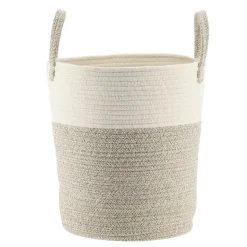 PANIERE A LINGE NATUREL MARRON CHINE D.32X38CM
