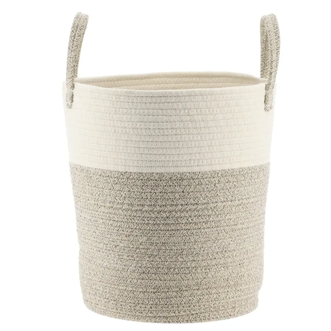 PANIERE A LINGE NATUREL MARRON CHINE D.32X38CM
