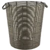 PANIERE A LINGE RECYCLE FACON ROTIN 40X45CM GRIS