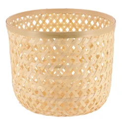 PANIERE A LINGE RONDE BAMBOU 28X23CM NATUREL