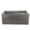 PANIERE EN PAPIER 39X26X15.5CM GRIS TISSU GRIS