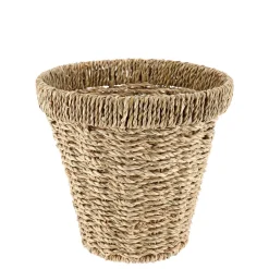 PANIERE RONDE MATIERE VEGETALE 21X18CM NATUREL