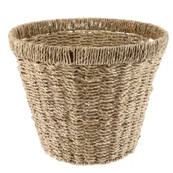 PANIERE RONDE MATIERE VEGETALE 28X23CM NATUREL