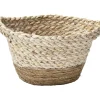 PANIER EVASE MAIS ET VEGETALE 24X15X14CM NATUREL BLANC