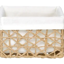 PANIER MM PAPIER FICELLE TISSU CREME