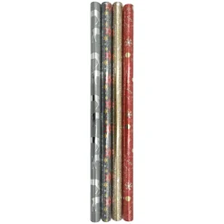 PAPIER CADEAU METAL IMPRIME PETITS MOTIFS 200X70CM