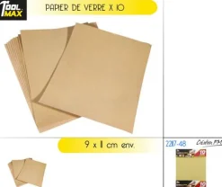 PAPIER DE VERRE X10 PIECES
