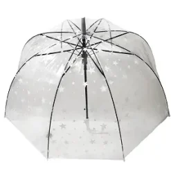 PARAPLUIE CANNE AUTOMATIC TRANSPARENT IMPRIME