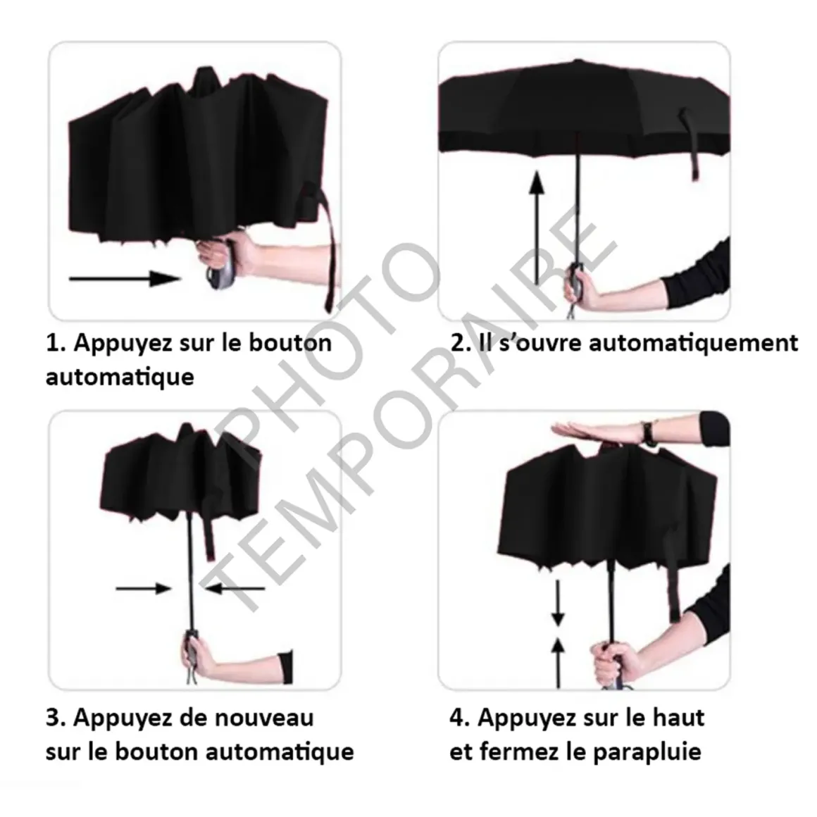 PARAPLUIE OUVERTURE ET FERMETURE AUTOMATIQUE