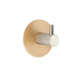PATERE SIMPLE BAMBOU METAL 3M CHROME