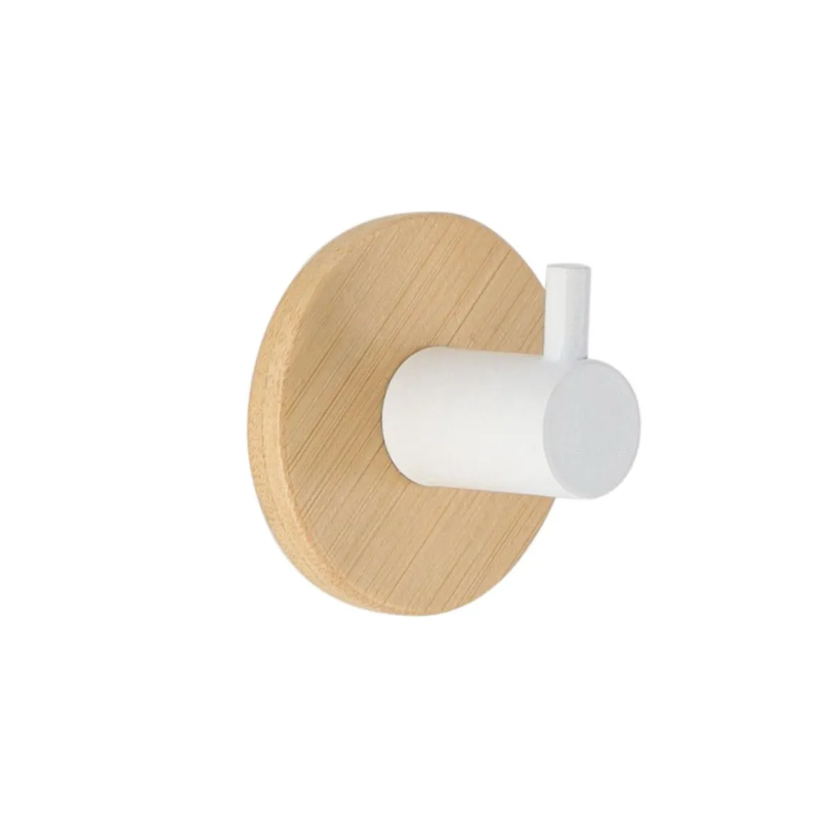 PATERE SIMPLE BAMBOU METAL PEINT 3M BLANC