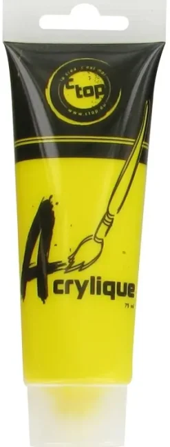 PEINTURE ACRYLIQUE MATE JAUNE 75ML
