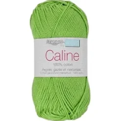 PELOTE FIL TRICOT CALINE COTON 50G VERT