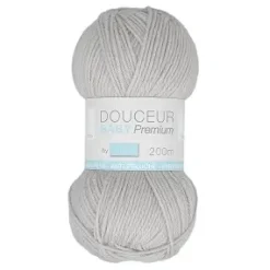 PELOTE FIL TRICOT DOUCEUR BABY 50G GRIS