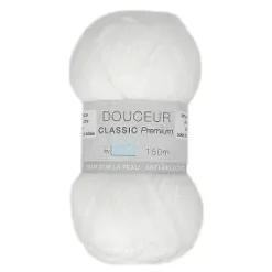 PELOTE FIL TRICOT DOUCEUR CLASSIC 50G BLANC