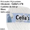 PELOTES 100 GR 100 COTON A CROCHETER BLANC