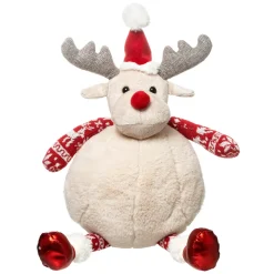PELUCHE RENNE CHAPEAU ROUGE 40CM