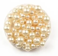 PERLES ACRYLIQUE NACREES RONDES 0.4 A 1CM X30G