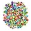 PERLES ACRYLIQUE RONDES ALPHABET PASTEL 7X0.3MM X40G