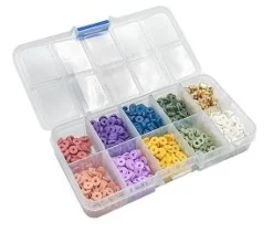 PERLES HEISHI 9 COULEURS ET INTERCALAIRES DORES X1500 PIECES