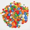 PERLES RONDES BOIS MULTICOLORES 0.8 A 2.3CM X385 PIECES
