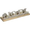 PHOTOPHORE NOEL BOIS METAL 37CM