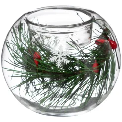 PHOTOPHORE VERRE BOULE DECOREE POUR BOUGIE CHAUFFE PLAT