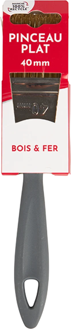 PINCEAU PLAT BOIS FER 40MM