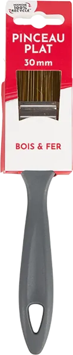 PINCEAU PLAT BOIS FER 30MM