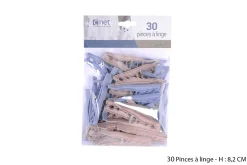 30 PINCES LINGE GREGE ET BLEU 8.8CM