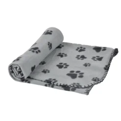 PLAID CHIEN 100X70CM DESIGN PATTOU GRIS