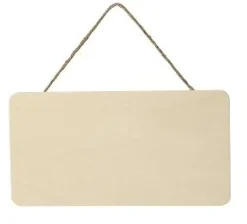 PLAQUE DE PORTE BOIS 11X21CM