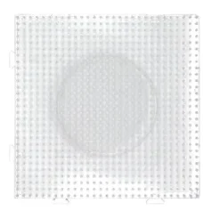 PLAQUE TRANSPARENTE POUR PERLES A REPASSER 14X14CM