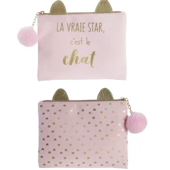 POCHETTE CHAT 15X18CM