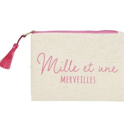 POCHETTE JUTE ET COTON 20X15CM