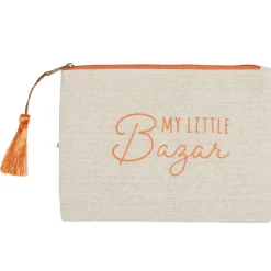 POCHETTE JUTE ET COTON 20X15CM