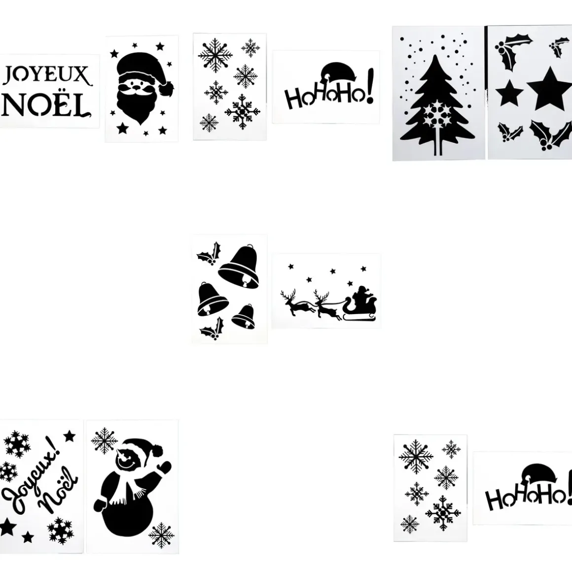 POCHOIR DE NOEL X2 PIECES 21X30CM