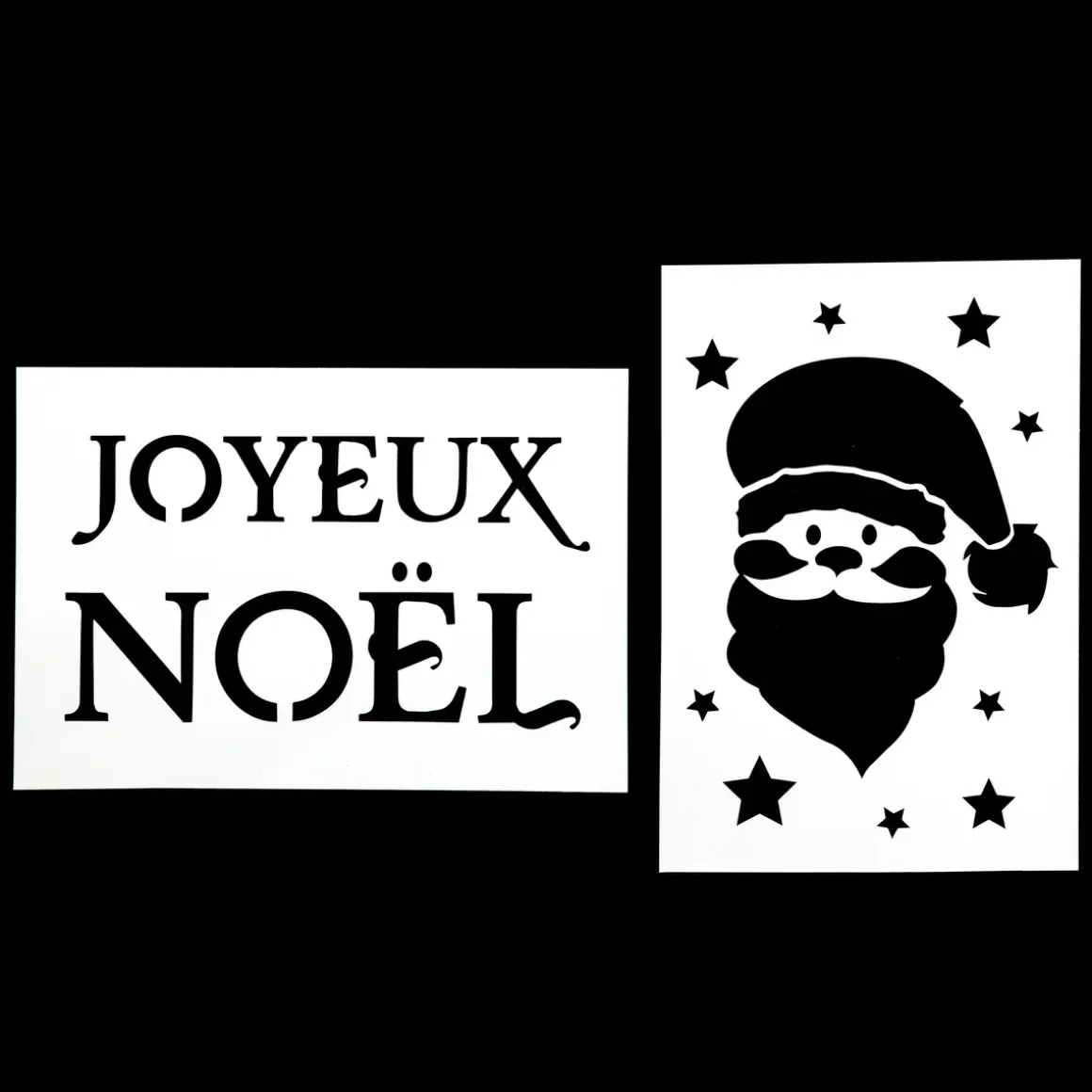 POCHOIR DE NOEL X2 PIECES 21X30CM