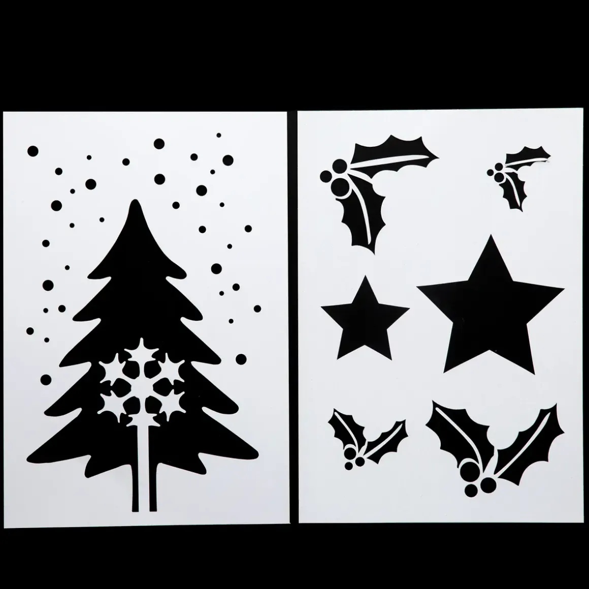 POCHOIR DE NOEL X2 PIECES 21X30CM