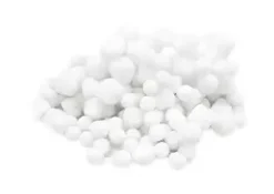 POMPON BLANC 8MM A 15MM X200 PIECES