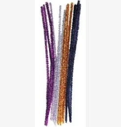 POMPONS ET CHENILLES METALLISEES X47 PIECES