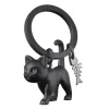 PORTE CLE CHAT NOIR YEUX PHOSPHORESCENTS