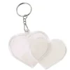 PORTE CLEFS COEUR PLEXY 4.8 CM X 2 PCS