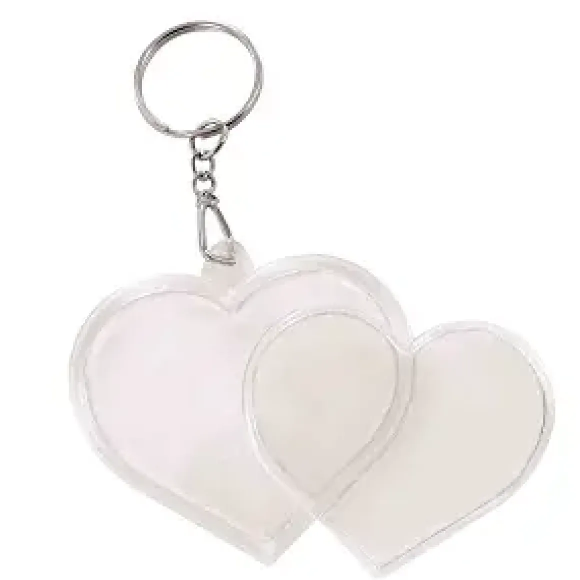 PORTE CLEFS COEUR PLEXY 4.8 CM X 2 PCS