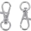 PORTE CLEFS MOUSQUETON ARGENT 3.2 CM X 4 PCS
