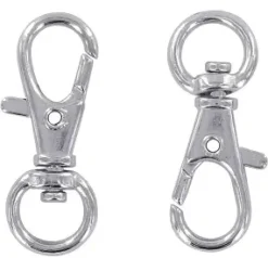 PORTE CLEFS MOUSQUETON ARGENT 3.2 CM X 4 PCS