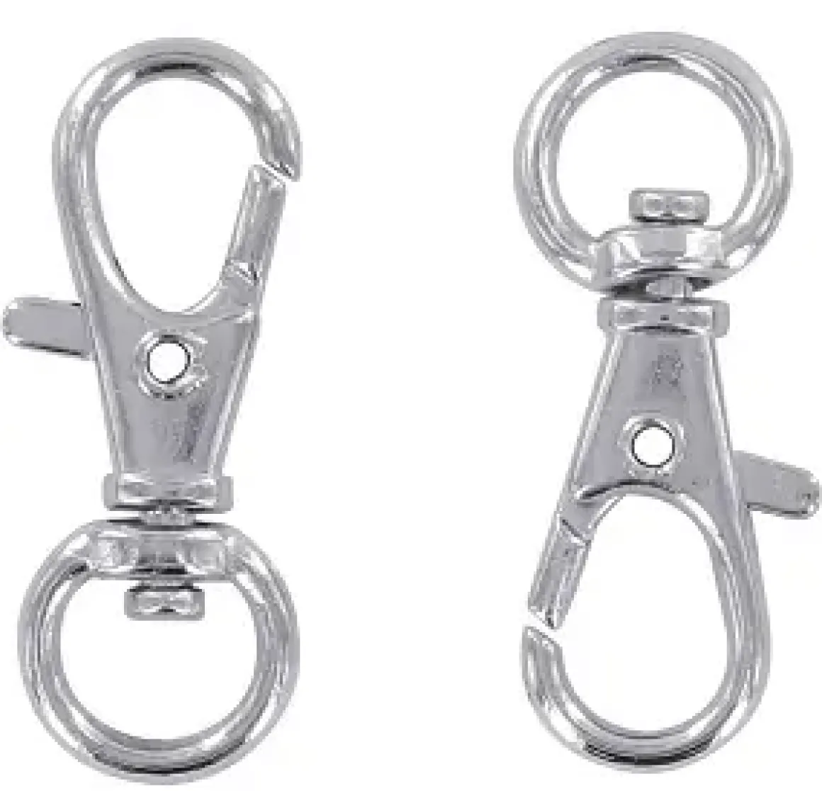 PORTE CLEFS MOUSQUETON ARGENT 3.2 CM X 4 PCS