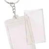 PORTE CLEFS RECTANGLE PLEXY 4 X 5.5 CM X 2 PCS