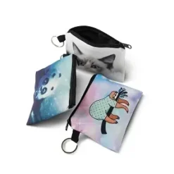 PORTE MONNAIE CLE IMPRIME TEXTILE