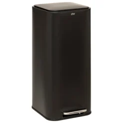 POUBELLE A PEDALE CARRE DELTA 30L NOIRE